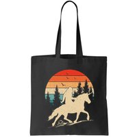 Bigfoot Riding Unicorn! Funny Sasquatch Unicorn Retro Sunset Bag