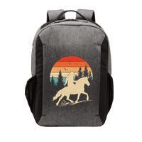 Bigfoot Riding Unicorn! Funny Sasquatch Unicorn Retro Sunset Vector Backpack