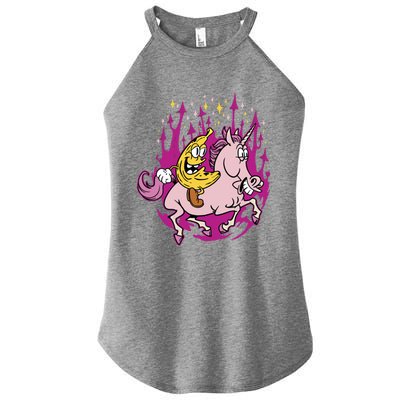 Banana Riding Unicorn Cartoon Gift Women's Perfect Tri Rocker Tank