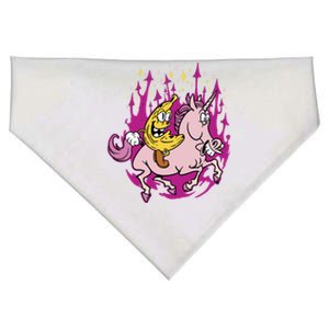 Banana Riding Unicorn Cartoon Gift USA-Made Doggie Bandana