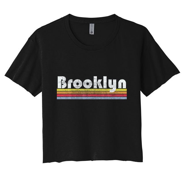 Brooklyn Retro Vintage 70s 80s 90s Women Christmas Gift Crop Top