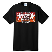 Baseball Retro Vintage Hitting Home Run Bomb Switch Hitter Tall T-Shirt