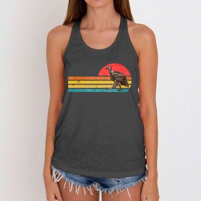 Buzzard Retro Vintage Vulture Women's Knotted Racerback Tank