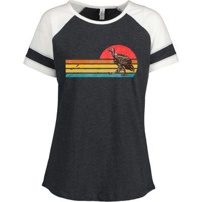 Buzzard Retro Vintage Vulture Enza Ladies Jersey Colorblock Tee