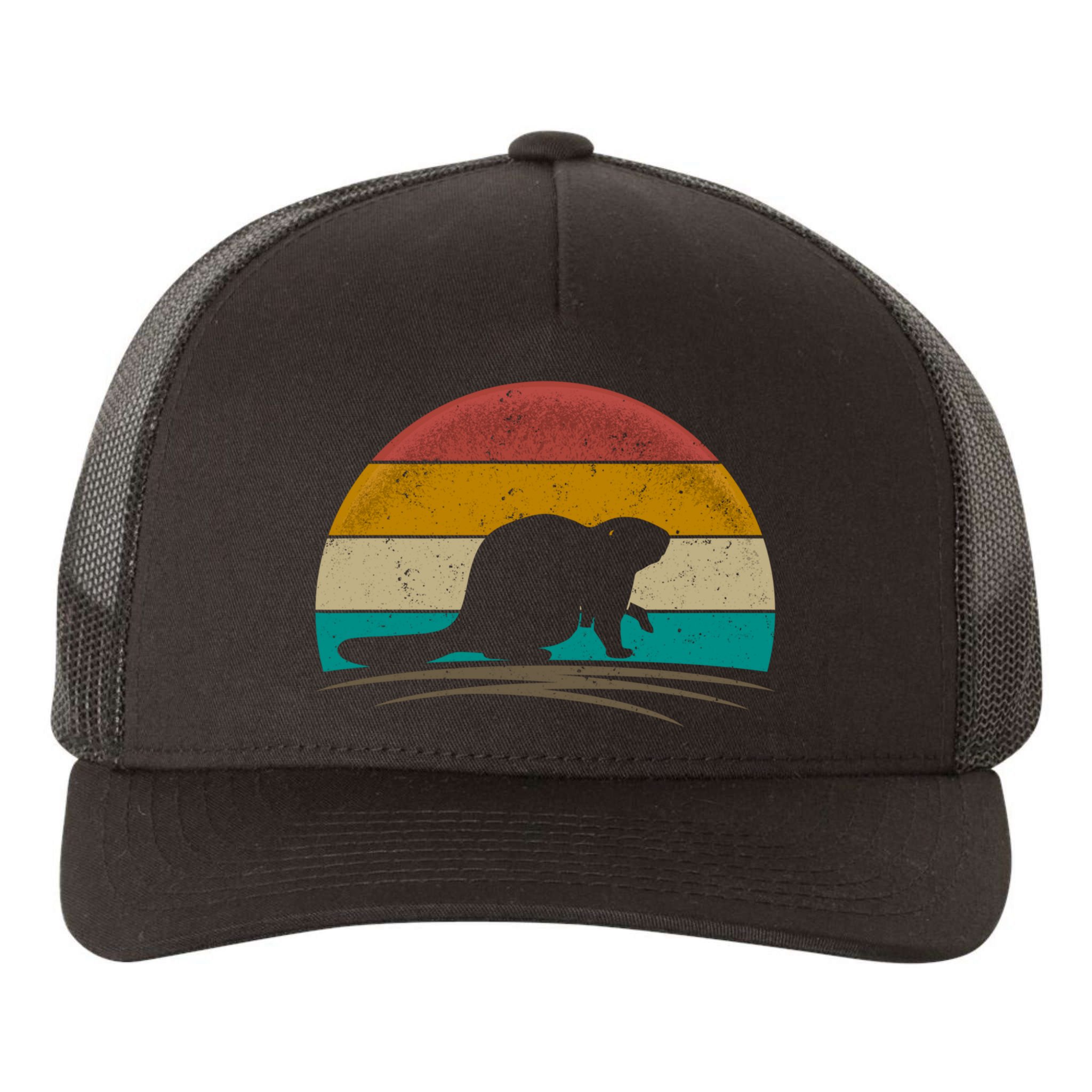 Beaver Retro Vintage Beaver Lover Gift Yupoong Adult 5-Panel Trucker Hat