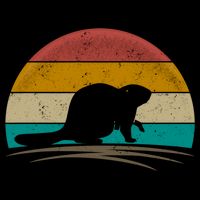 Beaver Retro Vintage Beaver Lover Gift Bucket Hat