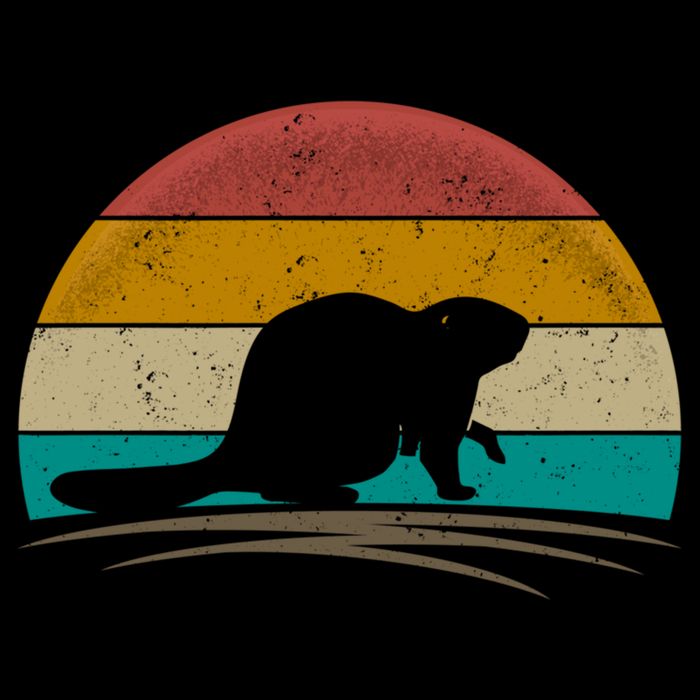 Beaver Retro Vintage Beaver Lover Gift Bucket Hat