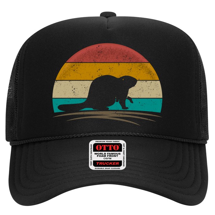 Beaver Retro Vintage Beaver Lover Gift Trucker Hat