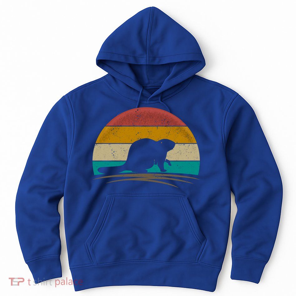 Beaver Retro Vintage Beaver Lover Gift Hoodie