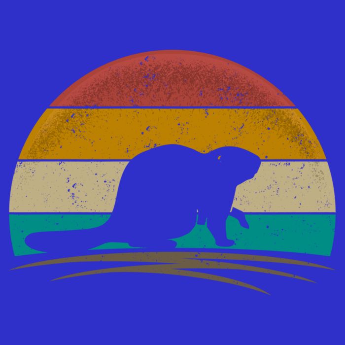 Beaver Retro Vintage Beaver Lover Gift Tall T-Shirt
