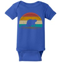 Beaver Retro Vintage Beaver Lover Gift Baby Bodysuit