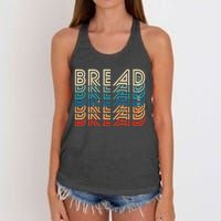 Bread Retro Vintage Carb Gluten Food Lover Foodie Women's Knotted Racerback Tank