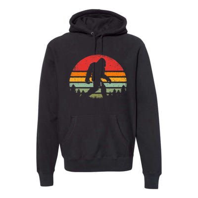 Bigfoot Retro Vintage 70s 80s Sasquatch Premium Hoodie