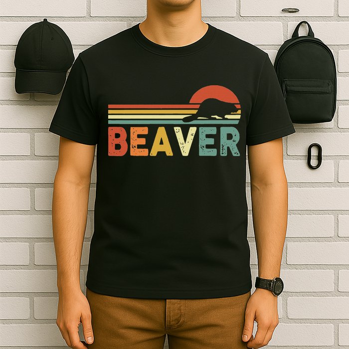 Beaver Retro Vintage 80s Style T-Shirt