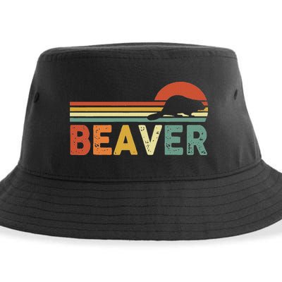 Beaver Retro Vintage 80s Style Sustainable Bucket Hat