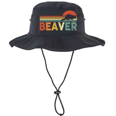 Beaver Retro Vintage 80s Style Bucket Hat