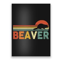 Beaver Retro Vintage 80s Style Poster