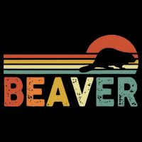 Beaver Retro Vintage 80s Style Poster