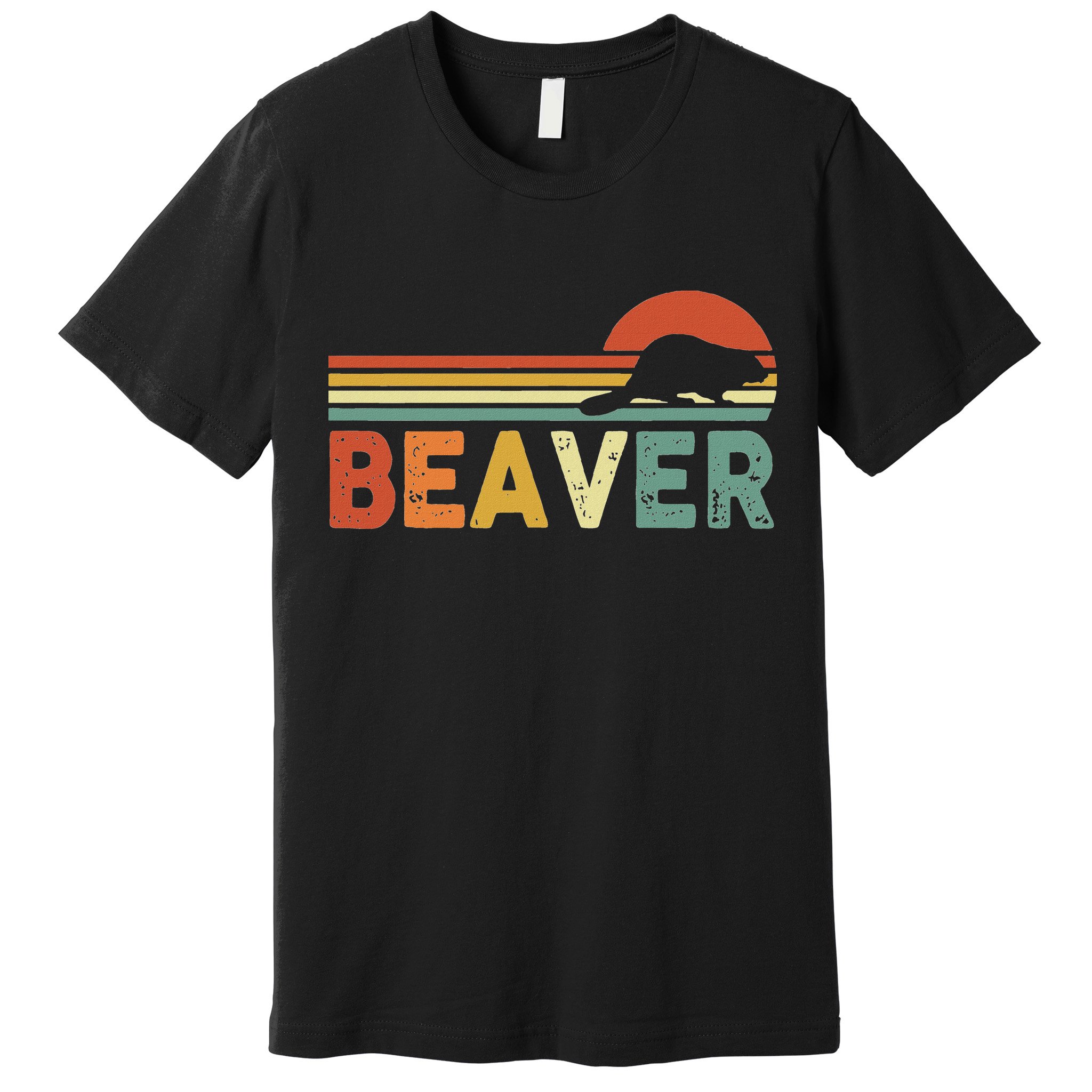 Beaver Retro Vintage 80s Style Premium T-Shirt