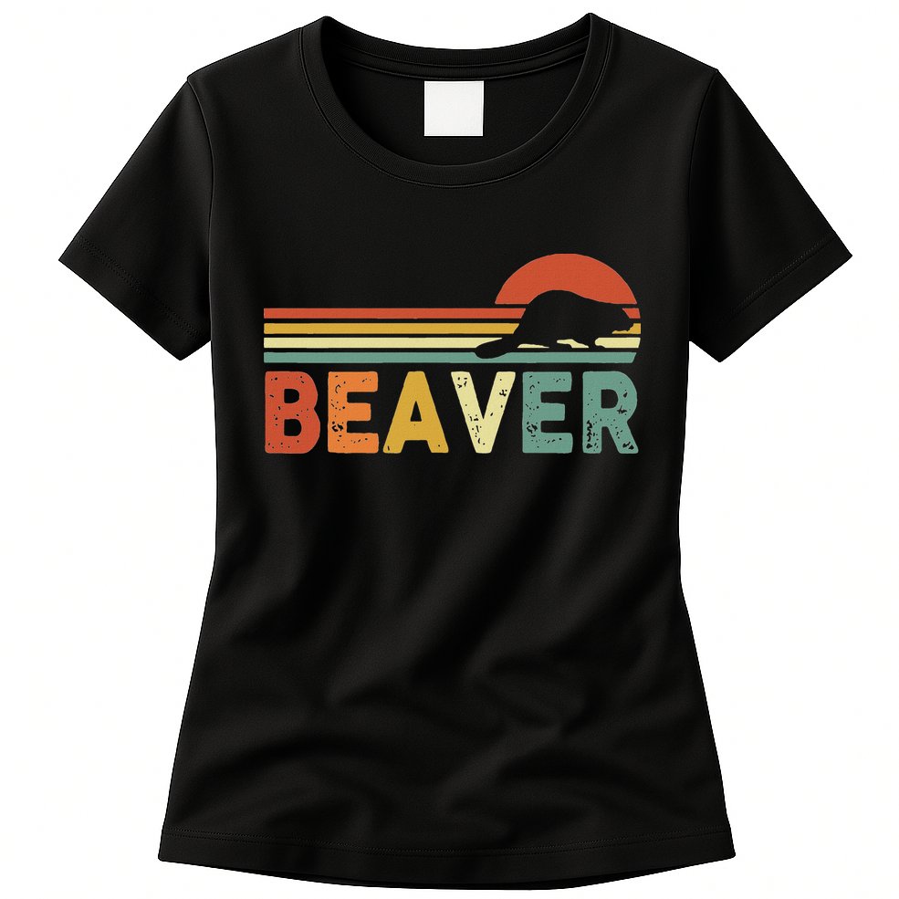 Beaver Retro Vintage 80s Style Womens T-Shirt