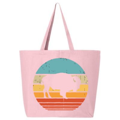 Bison Retro Vintage 60s 70s Sunset Buffalo Mammal Animal Men 25L Jumbo Tote