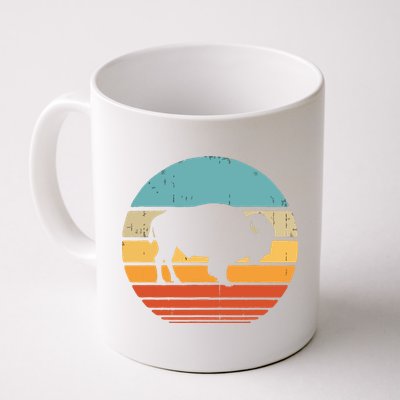 Bison Retro Vintage 60s 70s Sunset Buffalo Mammal Animal Men Mug