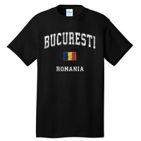 Bucharest Romania Vintage Athletic Sports Tall T-Shirt