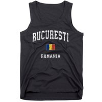 Bucharest Romania Vintage Athletic Sports Tank Top