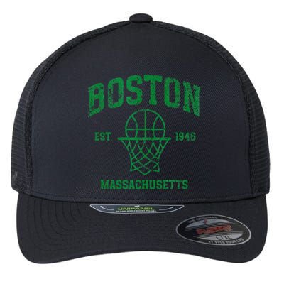 Boston Retro Vintage Classic Massachusetts Gift Tank Top Flexfit Unipanel Trucker Cap