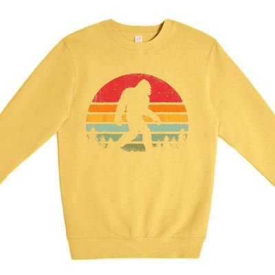 Bigfoot Retro Vintage 70s 80s Sasquatch Lovers Premium Crewneck Sweatshirt