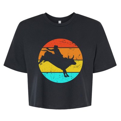 Bull Riding Vintage Rodeo Bella+Canvas Jersey Crop Tee