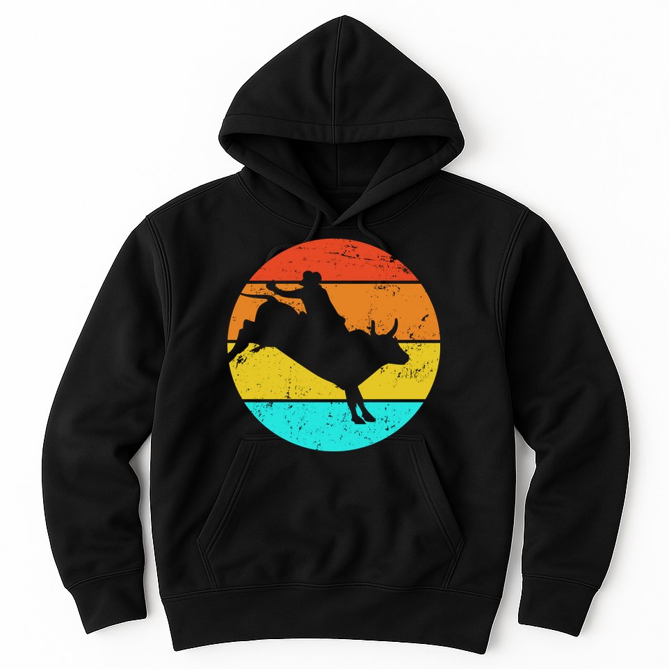 Bull Riding Vintage Rodeo Hoodie