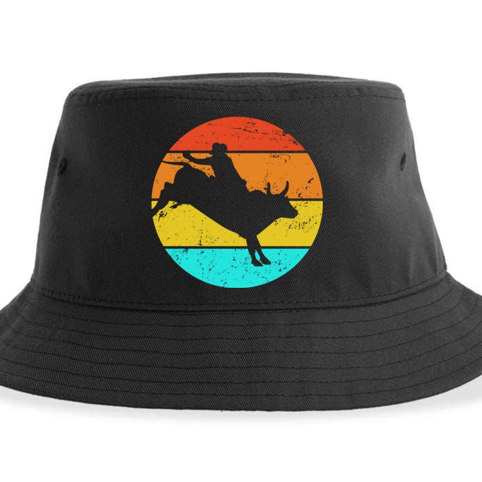 Bull Riding Vintage Rodeo Sustainable Bucket Hat