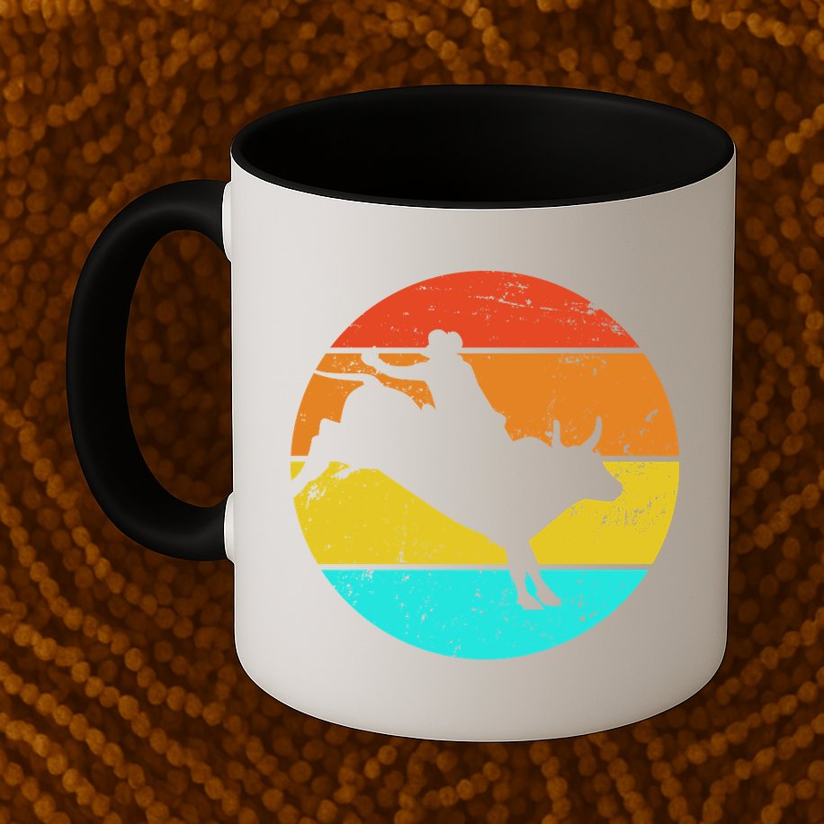 Bull Riding Vintage Rodeo Mug