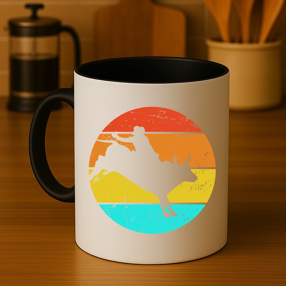 Bull Riding Vintage Rodeo Mug