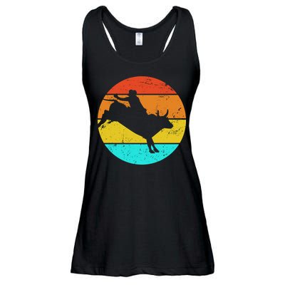 Bull Riding Vintage Rodeo Ladies Essential Flowy Tank