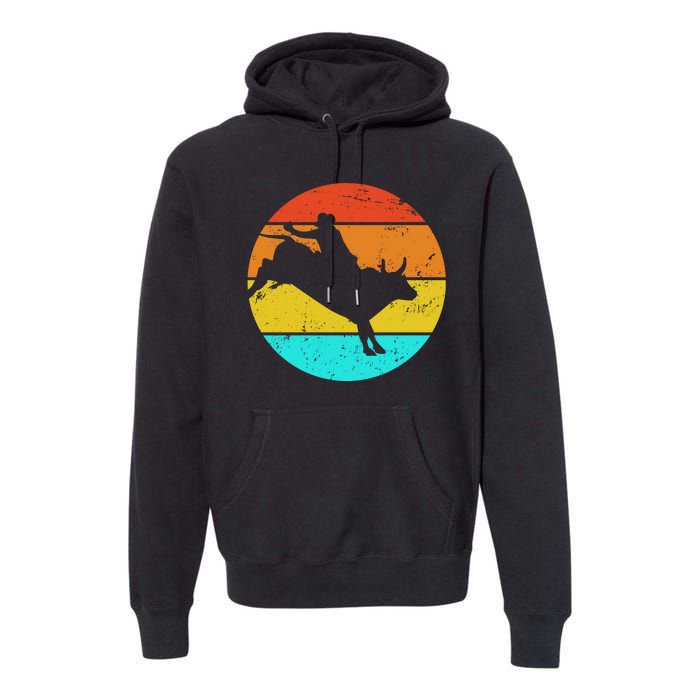 Bull Riding Vintage Rodeo Premium Hoodie