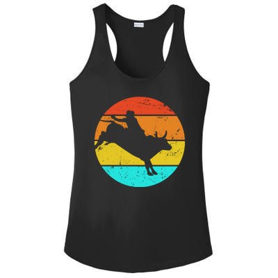 Bull Riding Vintage Rodeo Ladies PosiCharge Competitor Racerback Tank