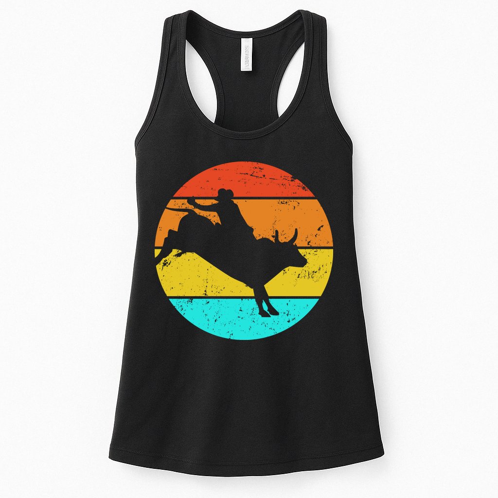 Bull Riding Vintage Rodeo Womens Tank Top