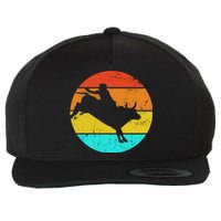 Bull Riding Vintage Rodeo Wool Snapback Cap