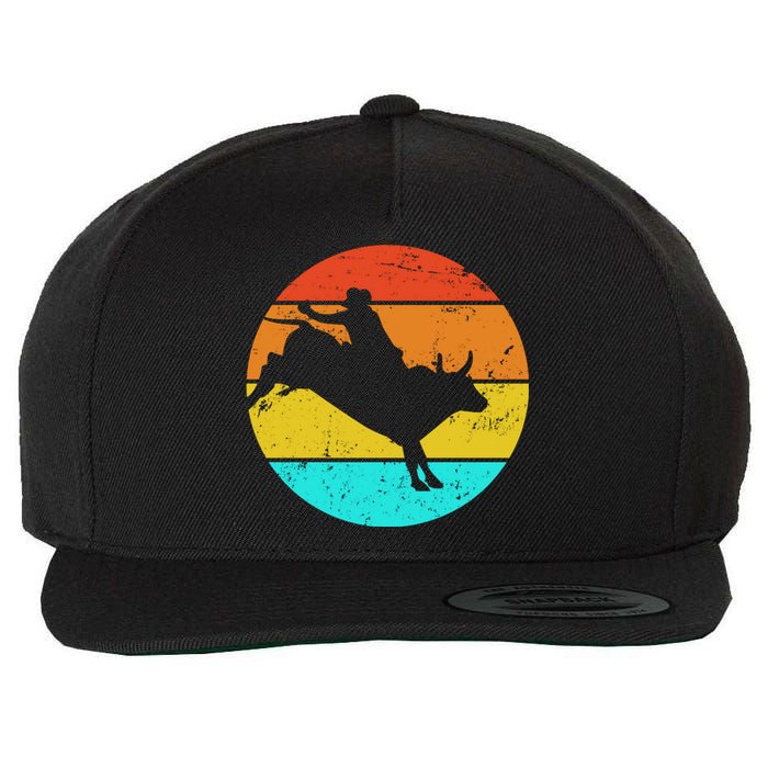 Bull Riding Vintage Rodeo Wool Snapback Cap