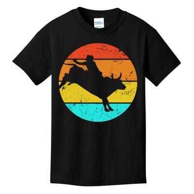 Bull Riding Vintage Rodeo Kids T-Shirt