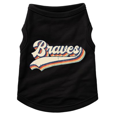 Braves Retro Vintage Baseball Doggie Tank