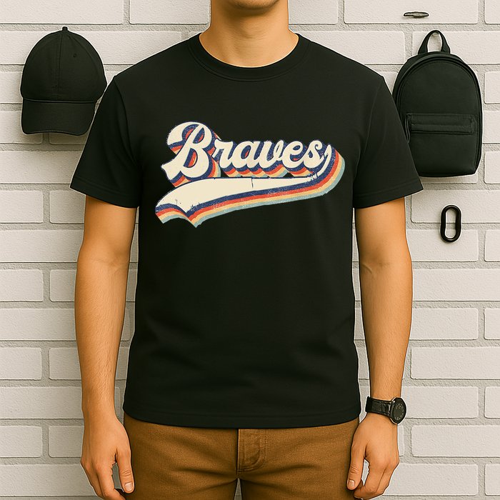 Braves Retro Vintage Baseball T-Shirt