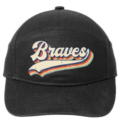 Braves Retro Vintage Baseball 7-Panel Snapback Hat