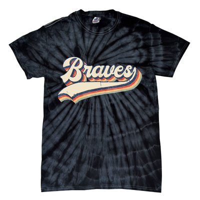 Braves Retro Vintage Baseball Tie-Dye T-Shirt