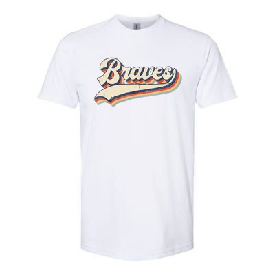 Braves Retro Vintage Baseball Softstyle® CVC T-Shirt