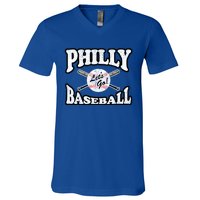 Baseball Retro Vintage Style Distressed V-Neck T-Shirt