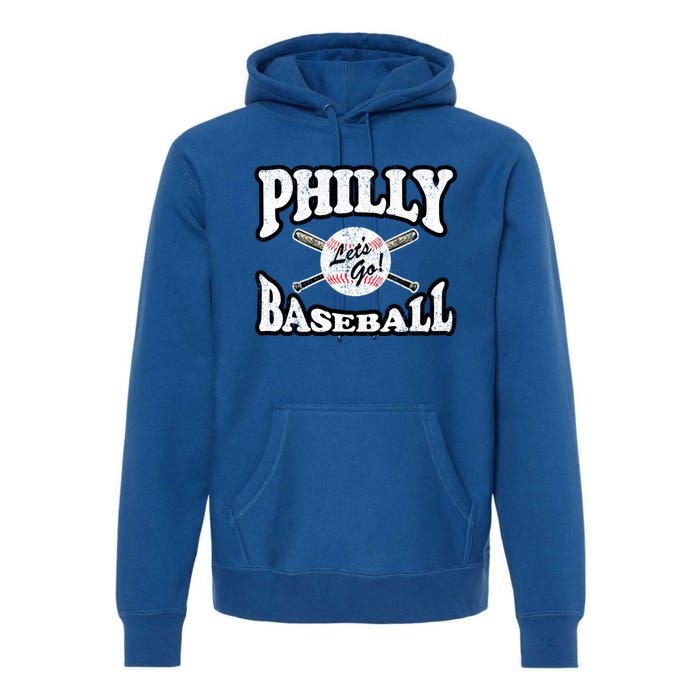 Baseball Retro Vintage Style Distressed Premium Hoodie