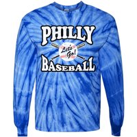 Baseball Retro Vintage Style Distressed Tie-Dye Long Sleeve Shirt